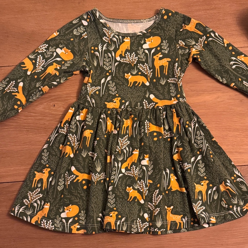 Winter Water Factory - Deer and Fox Dress